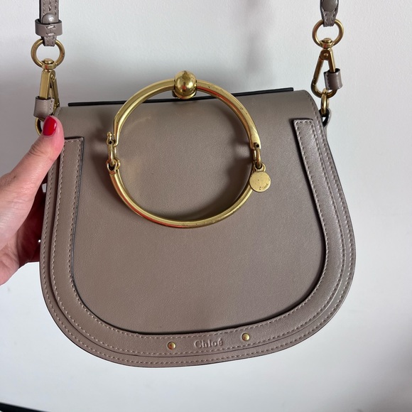 Nile Handbags - Cute Nile Bag Beige leather